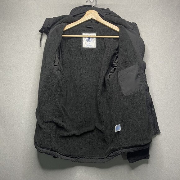 Hurley Mens Black Hooded Coat With Sherpa Lining S - Picture 4 of 6